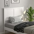 thumbnail image 3 of Gymax Twin Wood Headboard Flat Panel Pre-drilled Holes Height Adjustment White, 3 of 9