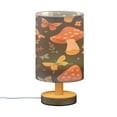 thumbnail image 2 of Mushrooms in Flowers Bedside Table Lamp Desk Warm Lights with USB Charging Port Cylinder LED Lamps for Bedroom Living Room Office, 2 of 7