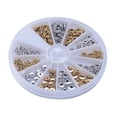 thumbnail image 1 of 120pcs10 Styles Golden Metal Charms Loose Spacer Beads Jewelry Making, 1 of 5