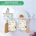 thumbnail image 6 of Pot Holders Set of 2 Heat Resistant 338℉ Kitchen Oven Gloves Potholder Cooking Baking Microwave Mitts Retro Dolphin, 6 of 7