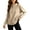 #01-Beige, variant on Women Fall Henley Snap Button Stand Collar Sweatshirt Long Sleeve Pocket Loose Oversized Casual Pullover Tops Size M, Khaki
