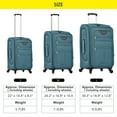 thumbnail image 4 of Softside Luggage Expandable 3 Piece Set Suitcase Upright Spinner Softshell Lightweight Luggage Travel Set (22" / 26" / 30") Green, 4 of 5
