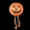 thumbnail image 4 of Linterna colgante de calabaza de papel para Halloween, diámetro 40 cm, decoración de fiesta con luces terroríficas, 4 of 9