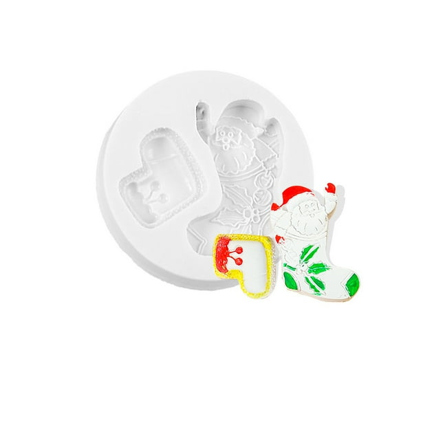 Advancent Moldes para galletas Molde en relieve Decoración Fondant Fundición Die Aniversario Herramientas y accesorios para hornear calcetines de navidad 05 Advancent HA061362-12B
