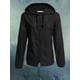 thumbnail image 5 of Txlixc - Chaqueta impermeable para mujer, cortavientos con capucha para exteriores con cordón ajustable Txlixc  Estilo de ocio, 5 of 6