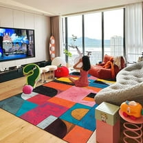 Modern Home Geometry Carpets Living Room Light Luxury Carpet Nordic Hall Sofa Floor Mat Children Bedroom ration Soft Rugs