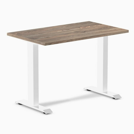 Desky Zero Mini Office Desk - Natural Walnut / 40 X 24 / White
