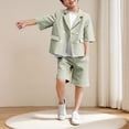 thumbnail image 6 of And Boys Summer Short Sleeve Lapel Sets Blouses And Casual Long Pants Baby Sport Suit Shorts, 6 of 6