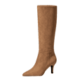 thumbnail image 3 of Willtoo Knee High Boots for Women Pointed Toe Stiletto Heel Tall Boots, Faux Leather Side Zipper Elegant Boots Sleek Slim Fit Dress Shoes, 3 of 6