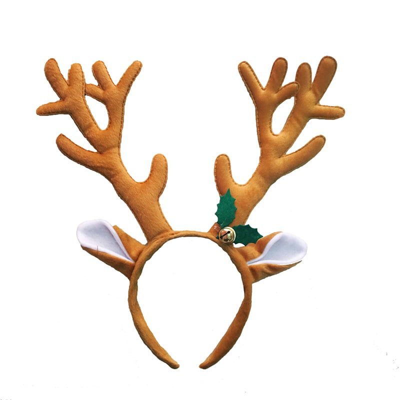 Xmas Novelty Adult Antlers Headband Reindeer Star Kids Fun Festival Party 