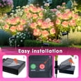 thumbnail image 5 of Qoosea Solar Garden Lights, Upgraded Solar Flower Lights Outdoor Waterproof, 7 Pink Rose Outside Lights for Yard, Garden, Patio Decoration (2 Packs), 5 of 9