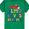thumbnail image 3 of Sesame Street - Elmo Loves Reading - Toddler and Youth Short Sleeve Graphic T-Shirt, 3 of 5