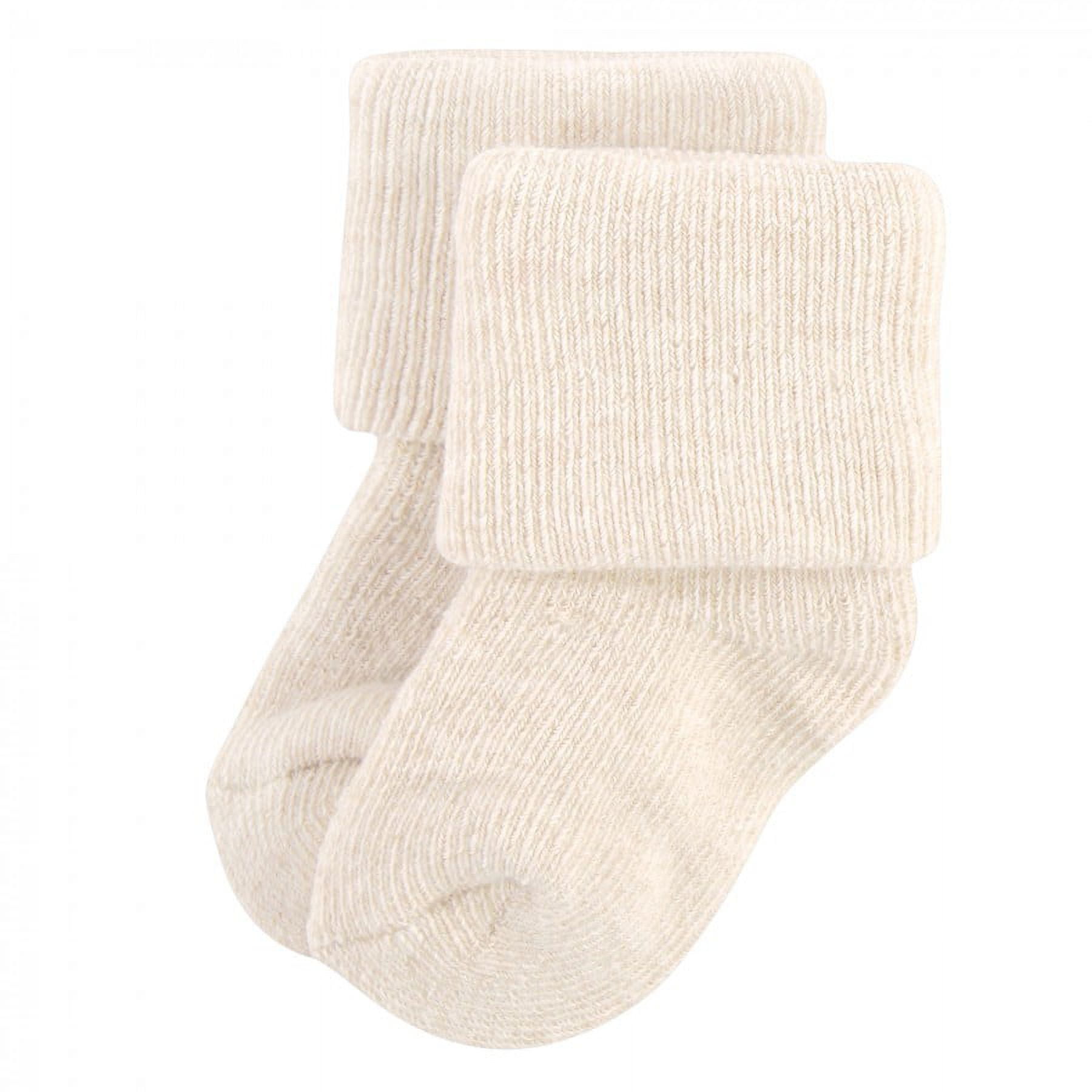 Hudson Baby Cotton Rich Newborn and Terry Socks, Buffalo