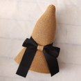 thumbnail image 5 of Sombrero con protección solar de paja para mujer, gorra de playa de verano para viajes, jardinería, decoración plegable UPF de concha/lazo, 5 of 5
