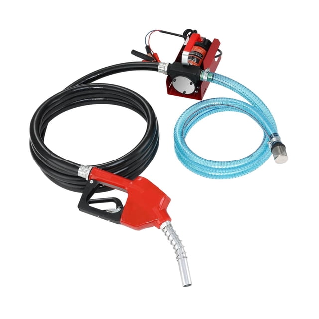 Fengbin Electric Fuel Pump Diesel Transfer Pump Kit Self Priming Automatic Shut Off Nozzle Hose Portable Pump Accessories Suitable for Vehicle Refueling Farm Equipment Supply 12V