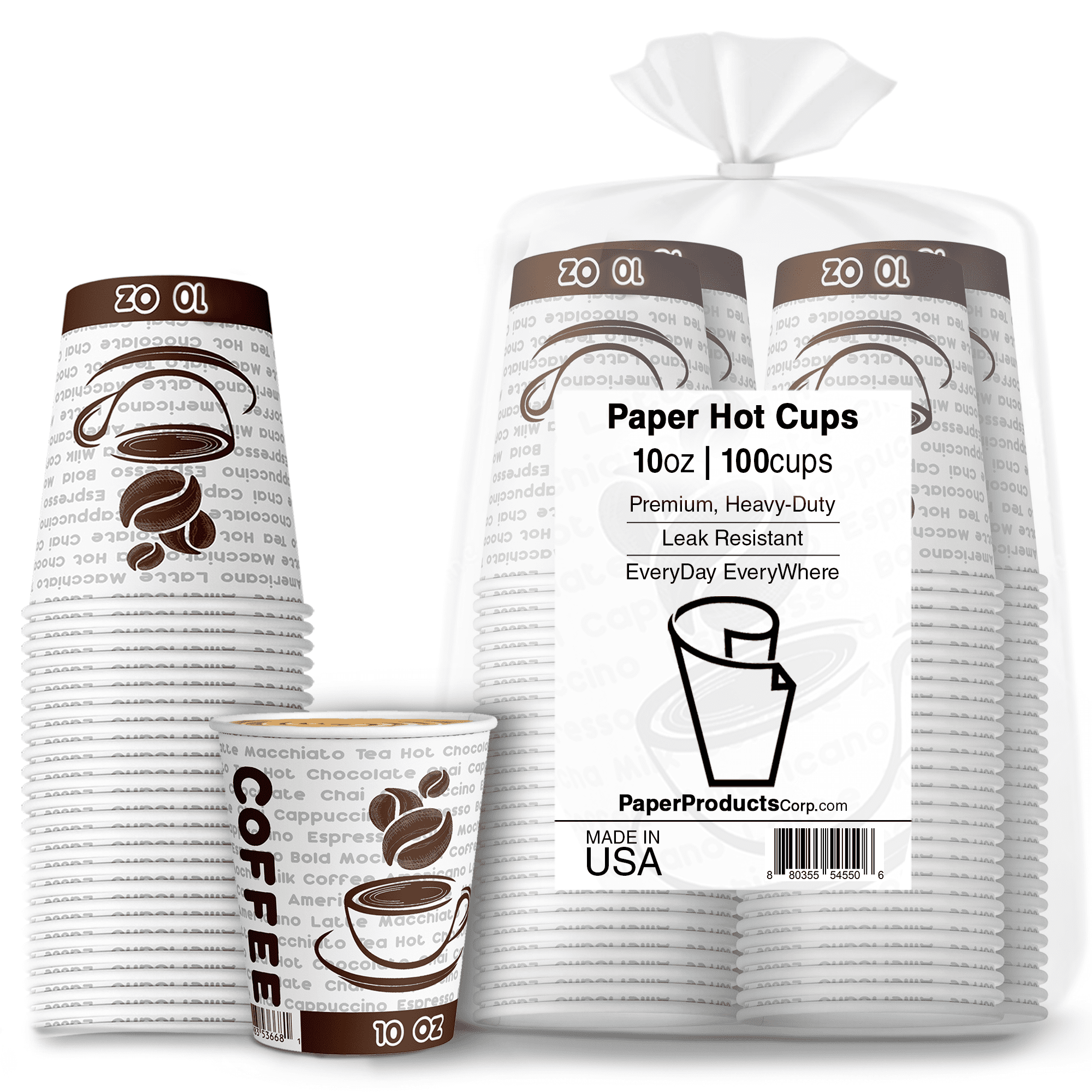 coffee paper cup design 10oz