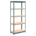 thumbnail image 3 of Global Industrial B2297640 Heavy Duty Shelving with 5 Shelves & Wood Deck - Gray - 36 x 24 x 96 in., 3 of 3