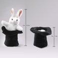 thumbnail image 5 of Hand Puppet Folkmanis Rabbit con sombrero negro, blanco y rosa, 5 of 5