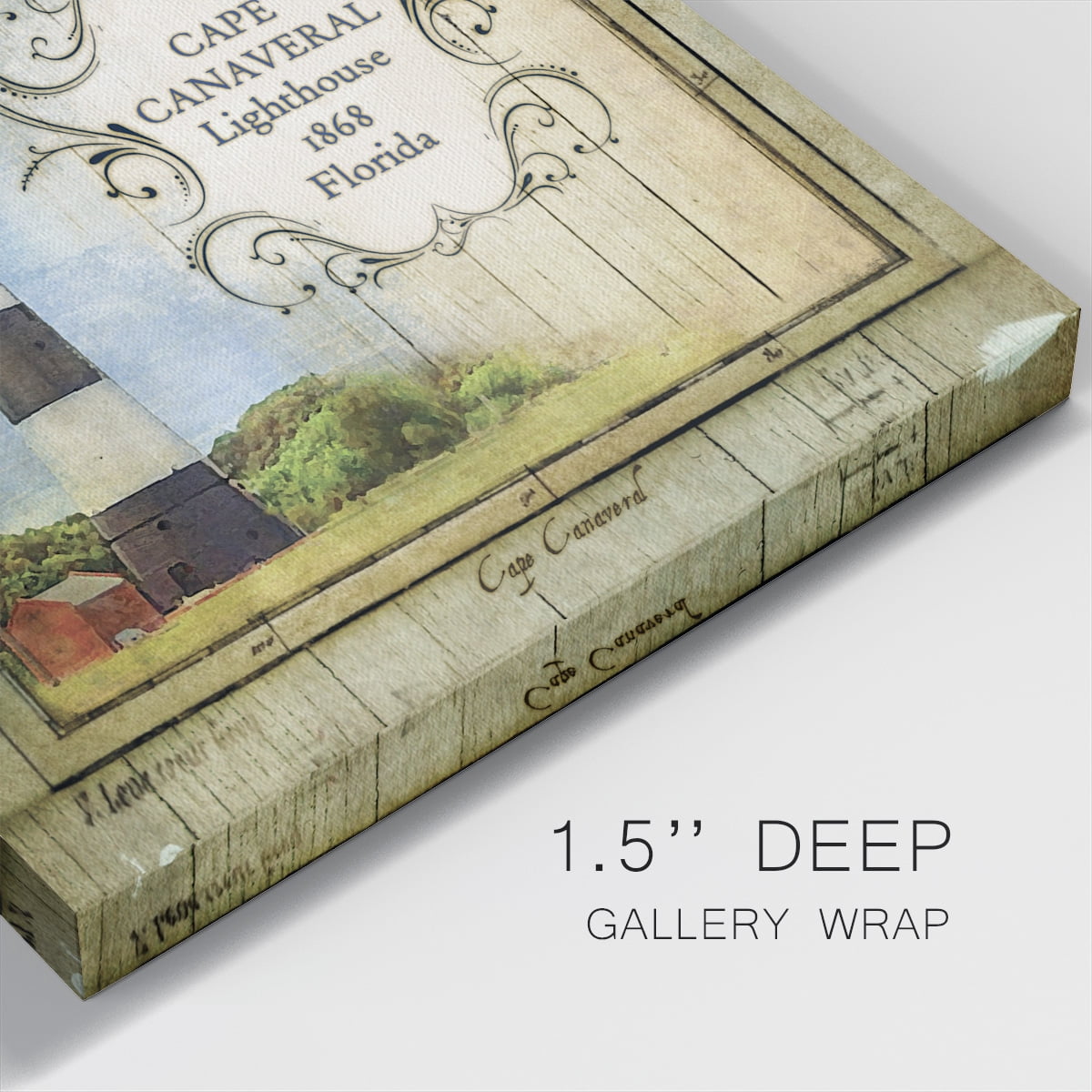 Wexford Home Florida Lighthouse II-Premium Gallery Wrapped Canvas, 32" x 32" - Ready to Hang