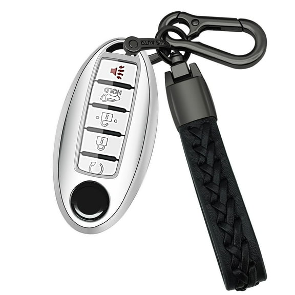 for Nissan Key fob Cover case with Keychain,Soft TPU Protect car Key Compatible with Altima Rogue Maxima Pathfinder ect 3/4/5 Buttons Remote Smart Key,Key case