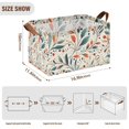 thumbnail image 7 of Yayeee Foldable Storage Basket for Shelves with Handles Set of 2 Waterproof Cloth Bins, Beige Whimsical Leaves, 7 of 7