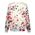 thumbnail image 4 of SAATLERI Women’s Scrub Jackets Long Sleeve Snap Front Floral Print Nursing Uniform Lightweight Stretch Medical Scrubs with Pockets, 4 of 4