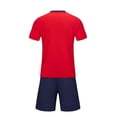 thumbnail image 6 of ITSAME Boys Soccer Uniform Set 3-Piece T-Shirt&Shorts with Knee-High Socks Football Training Outfits Red Size 14, 6 of 7