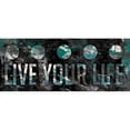 thumbnail image 3 of Grey, Jace 18x10 Black Modern Framed Museum Art Print Titled - Live Your life Teal, 3 of 5