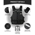thumbnail image 4 of Owntop Life Jacket Adult Swim Vest,Men Women Flotation Buoyancy Aid Swimsuit with Adjustable Safety Strap for Swimming Kayaking Fishing,Black, 4 of 7