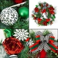 thumbnail image 6 of 24 Inch Pre-Lit Christmas Artificial Wreath,Christmas Garland with 20 LED Lights and Bow-Knot,Winter Wreaths with Bowknot Pine Cones for Front Door Window Wall Party Garden Decoration Red+White, 6 of 7