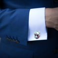 thumbnail image 4 of Yak Men's Stainless Steel Cufflink Set for Formal Attire, Shirt Clip Included - Ideal for Weddings and Business Meetings, 4 of 6