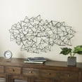 thumbnail image 3 of DecMode Black Modern Metal 3D Triangular Shape Abstract Wall Décor, 48"W x 27"H, 3 of 13