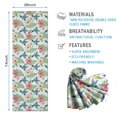 thumbnail image 2 of 74x26 Inch Yoga Towel, Sweat Absorbent Non-Slip Mat for Hot Yoga, Pilates & Fitness,Hummingbird Floral Hibiscus Fern Light Blue Pattern, 2 of 5