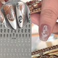 thumbnail image 2 of 2Pcs Retro Rose Nail Patches DIY Adhesive Stickers Black And White Beautiful Nail Patches for Beautiful Nails, 2 of 4