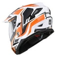thumbnail image 5 of 1Storm Adult Motorcycle Motocross Dual Sport Off Road Full Face Dual Visor Helmet F802CLS Storm Force Orange, 5 of 7