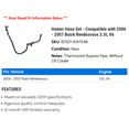 thumbnail image 2 of Heater Hose Set - Compatible with 2006 - 2007 Buick Rendezvous 3.5L V6, 2 of 2