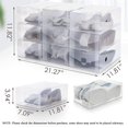 thumbnail image 2 of Boîte à Chaussures Transparente pour Femmes avec Poignée, Lot de 9, Blanc, Plastique, 2 of 6