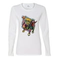 thumbnail image 3 of Dean Russo Some Angels Dog Lover Womens Graphic Long Sleeve T-Shirt, White, Small, 3 of 6