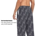 thumbnail image 4 of Top-kevin Turkey Print Pajama Pants for Men Comfort Sleep Lounge Bottoms Straight-fit with Pockets S-XXL, 4 of 11