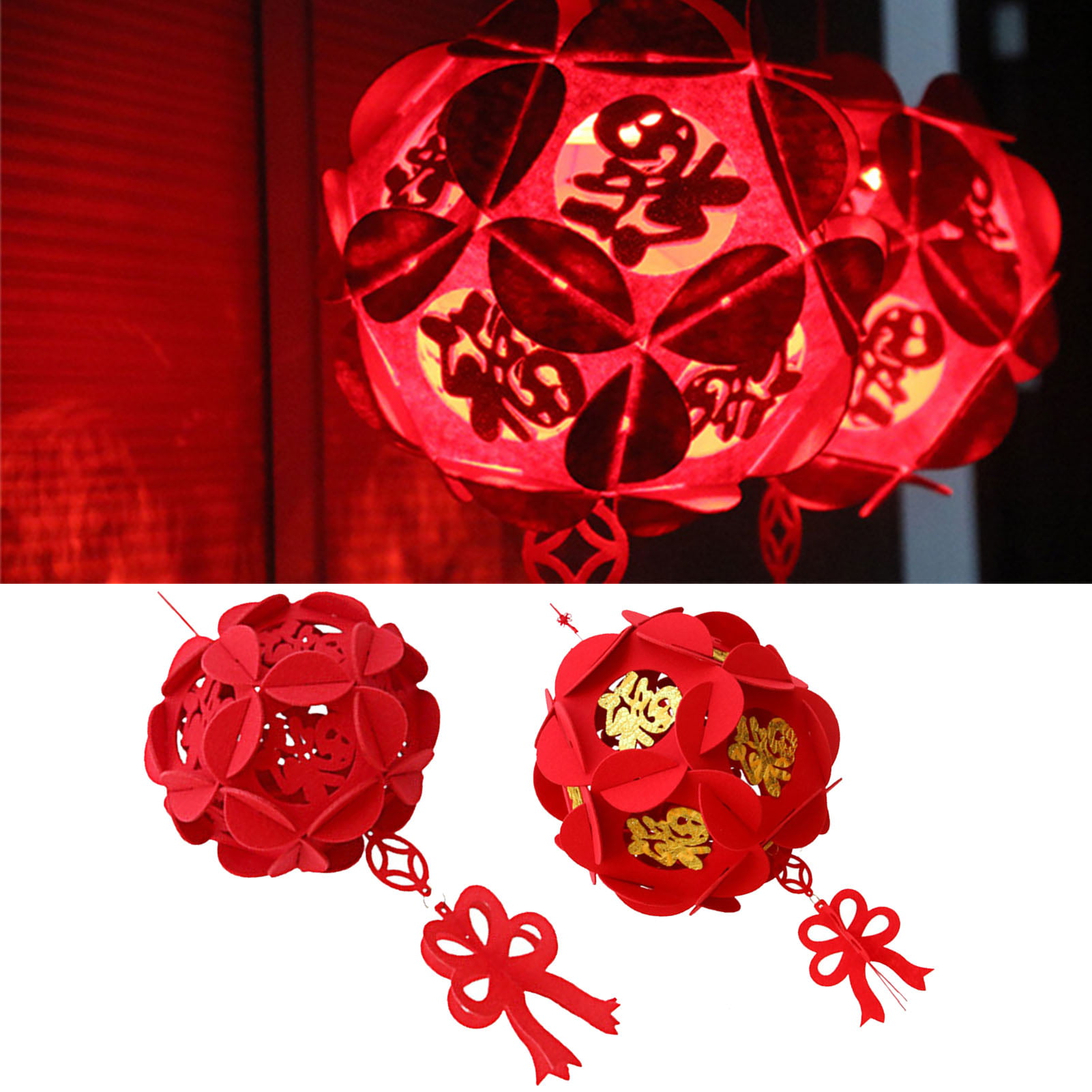 12Pcs Chinese New Year Pendant Spring Festival Decor Novelty Hanging Ornament 