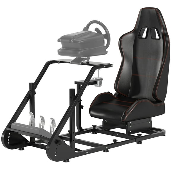 Topteng Racing Simulator Cockpit with Seat Mountable Monitor Stand,for Logitech G25, Multicolour
