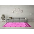 thumbnail image 3 of Ahgly Company Indoor Square Solid Pink Modern Area Rugs, 3' Square, 3 of 4