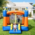 thumbnail image 4 of Casa inflable para niños Costway Con tobogán y canasta de baloncesto Multicolor 361 x 273 x 234 cm, 4 of 8