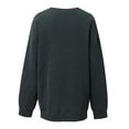 thumbnail image 2 of QLEICOM Women Thanksgiving Print Long Sleeves Blouse, Round Neck Casual Pullover Tops, Pumpkin Car Happy Thanksgiving Print Sweatershirt, Loose Oversized Autumn Hoodless Tops Blouse Dark Gray-D XL, 2 of 3
