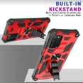 thumbnail image 5 of Ring Kickstand Phone Case for Samsung Galaxy A32 Case w/Tempered Glass Screen Protector for Car Mount Hybrid Hard PC Soft TPU Shockproof Protective Case - Red, 5 of 6