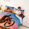 thumbnail image 3 of Manfei Racing Motorbike Queen Sheets,Speed Games Queen Sheet Sets,Brown,4-Piece,1 Flat Sheet, 1 Fitted Sheet and 2 Pillowcases, 3 of 6
