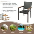 thumbnail image 6 of Costway Set of 2 Outdoor Patio PE Rattan Dining Chairs Armrest Stackable Garden, 6 of 7