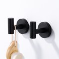 thumbnail image 2 of WOWOW Bathroom Hardware Hook Matte Black Set Of 2, 2 of 5