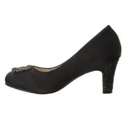 Badgley Mischka Girls Medium Heel Dress Pump Shoes (Little Kids/Big Kids)