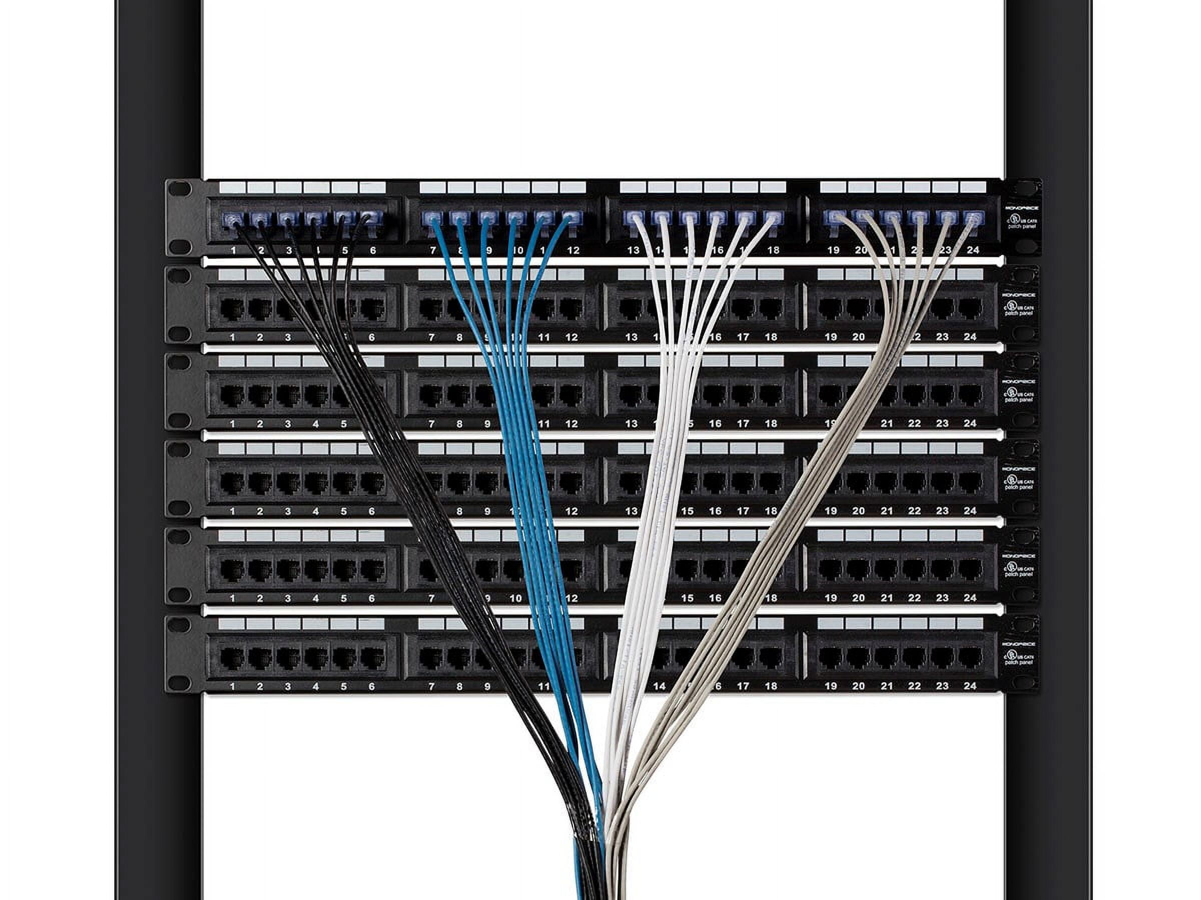 Monoprice 10-Pack SlimRun Cat6A Ethernet Network Patch Cable 5ft Black 15157